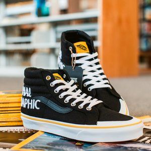 Vans Shoes | Newvans National Geographic Sk8-Hi Reissue 13 High Top Skate Shoes | Color: Black/Yellow | Size: 8.5 | Kakamo's Closet